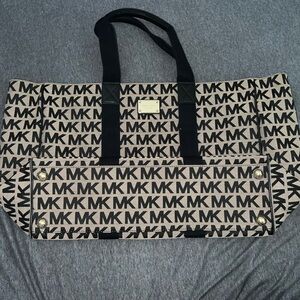 Michael Kors jet set Large Travel Bag Signature Logo Print Duffle Tote